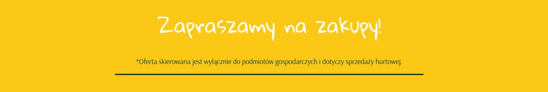 Zapraszamy na zakupy - baner